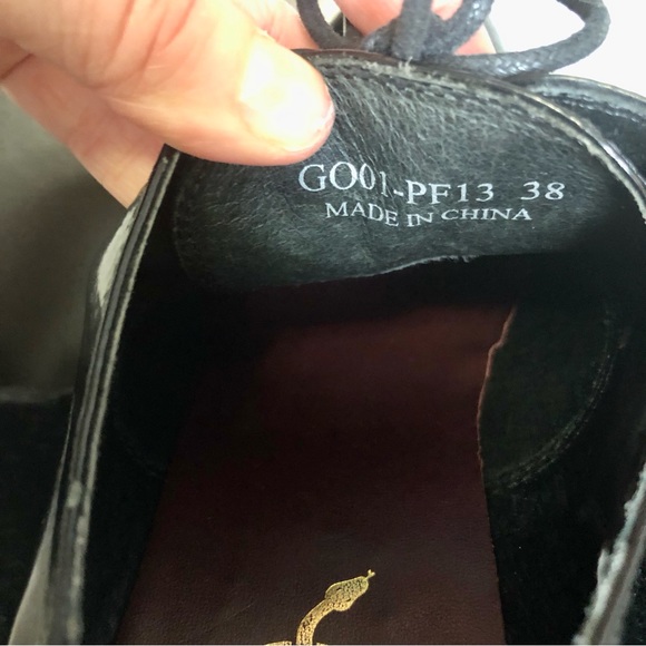 Opening Ceremony Chunky Platform Oxfords 90s Y2K Vibes Black Lace Up Grunge 38 - Picture 12 of 13